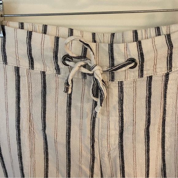 Denim & co naturals striped linen blend cropped pants size XL - Picture 4 of 10